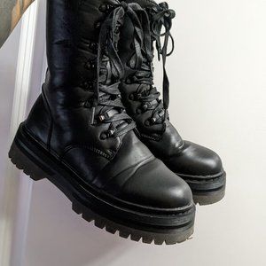 Combat Boots Black - Women's Size 8